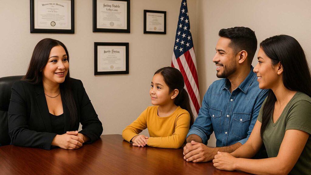 karen monrreal meeting with immigration clients